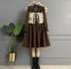 Large -size high -level sensor autumn installation retro -old buckle Suwa doll collar age reduction dress shows thin and covered two pieces of meat
