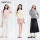 Sanfu Sweater 2025 Winter English Embroidered Round Neck Fit Fashionable Temperament Top Women's 493185