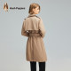 Xiabusi women's mid-length windbreaker spring classic lapel waist-closing slimming jacket