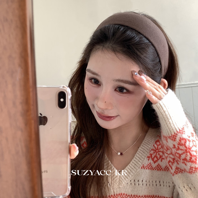 
suzyacc kr Yi Mengling same thickened wide-edged headband for women 2024 new old money style simple high-end headband