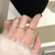suzyacc kr caramel taro color drip glaze ring women's light luxury high-end index finger ring niche design ring