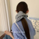 
suzyacc kr niche simple high-end Earlobe Jinchen same style striped square scarf low ponytail hair tie