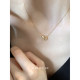 suzyacc kr sterling silver diamond double ring necklace 2024 new light luxury niche high-end clavicle chain neck necklace for women