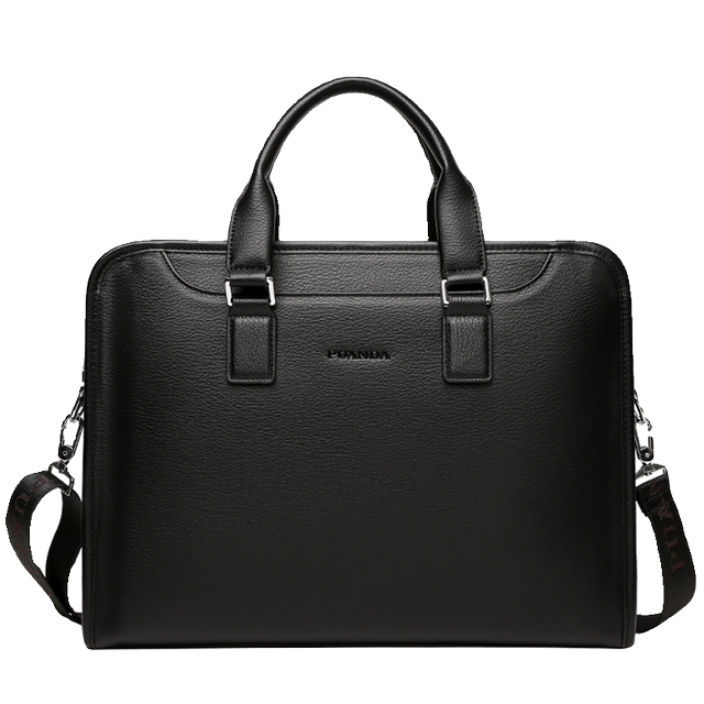 Puanda fixed men's handbag horizontal square business briefcase