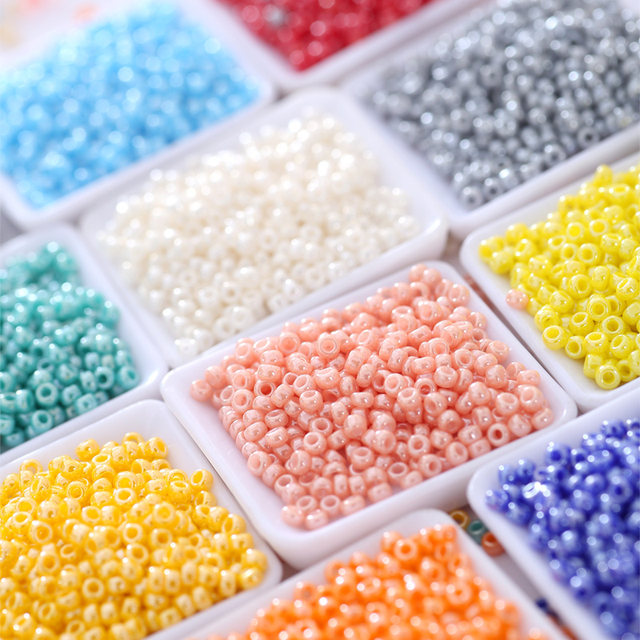 Imported Japanese Miyuki Miyuki glass rice bead cream glaze pearl gloss 11/0 loose beads 2mm bag
