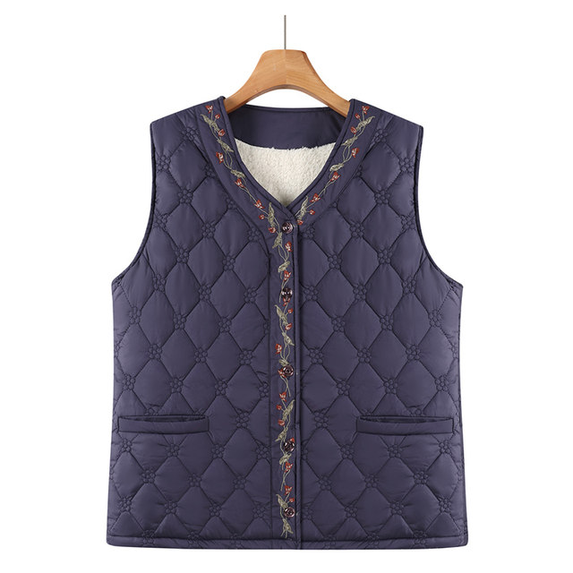 Grandma's winter clothes, large size thickened horse clip jacket, middle-aged and elderly vest, warm little cotton coat, mother autumn and winter vest