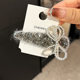 Gray mohair rhinestone hair clip, high-end side bangs, forehead broken hair clip, hair clip, exquisite BB clip