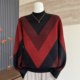 Fashionable mother's clothing, thickened with velvet, new autumn and winter inner layer, warm half turtleneck one-piece velvet sweater for middle-aged and elderly women