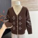 Fashionable and fashionable mother suit new knitted autumn and winter fake two-piece tops middle-aged and elderly women's temperament half-turtleneck sweater
