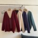 Fashionable temperament new mother's clothing autumn and winter knitted half-turtle top middle-aged and elderly women's all-in-one velvet warm sweater