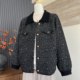 Fashion new mother's clothing autumn and winter imitation wool button cardigan middle-aged and elderly ladies versatile temperament thick coat