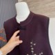 New Chinese style new autumn knitted cardigan vest old lady foreign style top middle-aged and elderly women temperament national style vest