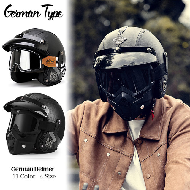 3c certified retro cruise motorcycle helmet for men and women winter electric motorcycle half helmet pedal three-quarter helmet