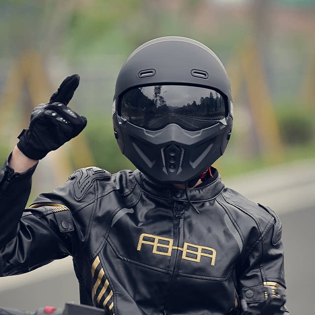 3c motorcycle helmet Scorpion combination helmet men's and women's motorcycle cruise large size retro full-face helmet winter three-quarter helmet