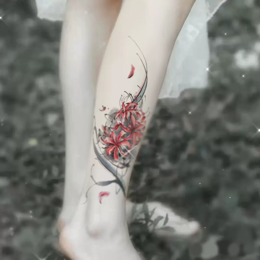 黑色彼岸花纹身 新人首单立减十元 21年11月 淘宝海外