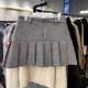 South Korea's Dongdaemun 2024 Autumn and Winter new retro high waist strap shows thin pleated folds skirt women's short skirt
