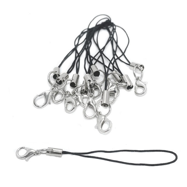 Lobster clasp keychain mobile phone chain mobile phone rope pendant diy handmade jewelry material package accessories 10 pieces