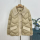 Middle-aged and elderly mothers winter down jackets 2025 new winter mother-in-law clothes short lapel warm tops