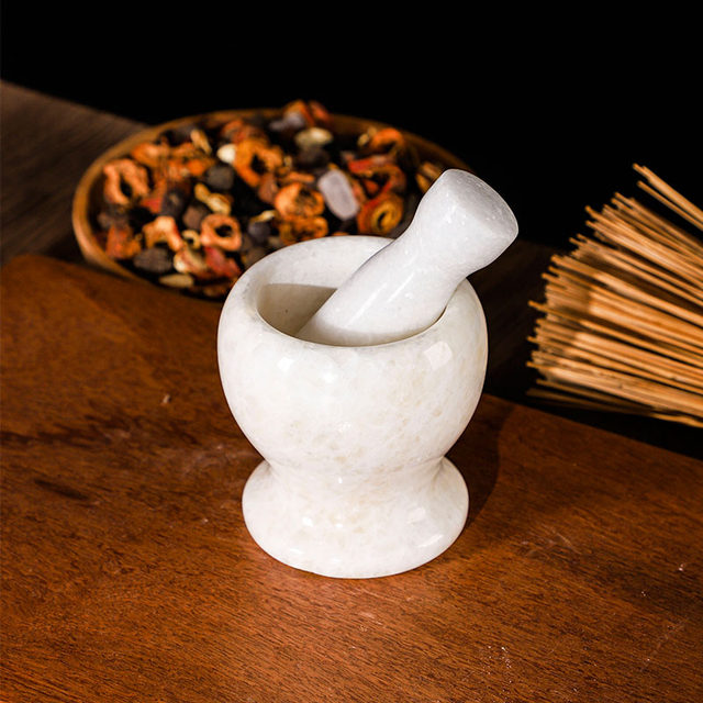 Natural jade garlic pounder stone mortar garlic clay artifact traditional old-fashioned home manual grinding raw stone garlic mortar