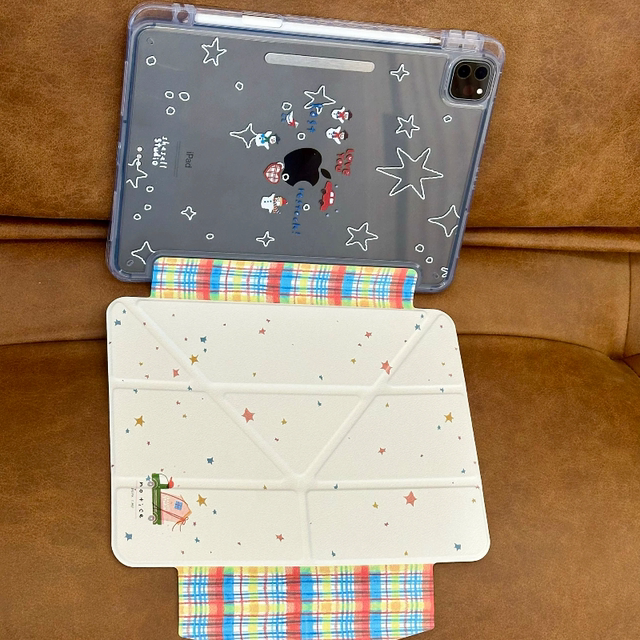 Shesell original Y-fold acrylic ipad protective case suitable for 2025 air protective case 11 generation without pen slot side sucking horizontal and vertical anti-fall