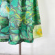 Zi Weiyi original printed A -line green umbrella skirt spring and autumn color summer women's puffy skirt retro high waist skirt
