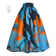 Ziweiyi Orange and blue retro Organya high-end spring and summer new style printed half-body umbrella skirt to make you look thin