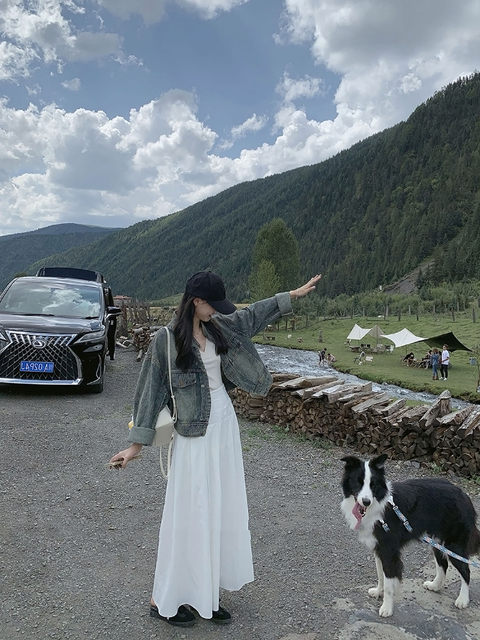 Super easy to match long waist-hugging skirt fairy skirt pear-shaped white fish bone skirt high waist does not show off 2025 spring and autumn