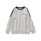 American retro trendy brand three-bar hatless sweatshirt for women oversize thin coat chic lazy top