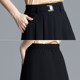 2025 new chiffon skirt for women summer mid-length high waist pleated skirt drooping umbrella skirt pocket a line skirt