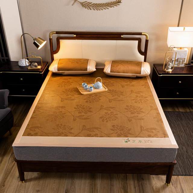 
New mugwort rattan mat, ice silk mat, ancient rattan mat, mother and baby foldable household straw mat, summer air-conditioning mat wholesale