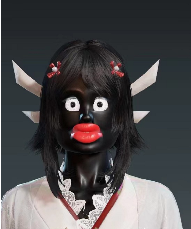 永劫无间捏脸数据 永杰永结胡桃女脸型【迷唇姐】黑皮烈焰红唇