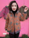 Hooded polka dot printed cotton jacket for women in autumn and winter new style mother suit loose thickened fashionable casual cotton jacket