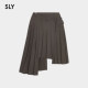 
SLY 2025 summer new product commuter style irregular pleated skirt asymmetrical skirt 030ISZ31-1061
