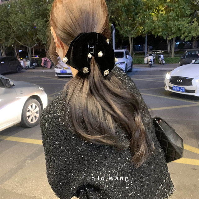 Soft and glutinous silk velvet ~ Bow French hair grabber hair clip ponytail female hair claw hair accessories