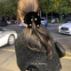 Soft and glutinous silk velvet ~ Bow French hair grabber hair clip ponytail female hair claw hair accessories