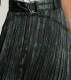 REISS skirt pleated skirt black leopard print short skirt tie waist typified British commuting versatile look slim