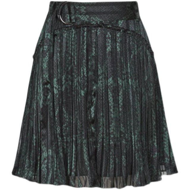 REISS skirt pleated skirt black leopard print short skirt tie waist typified British commuting versatile look slim