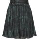REISS skirt pleated skirt black leopard print short skirt tie waist typified British commuting versatile look slim