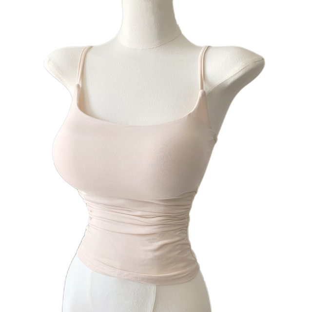 Allin suspender vest U collar chest large chest pad can remove the waist and slim sexy inner bottom vest female
