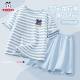 Babudou boys summer pure cotton A-class short-sleeved suit for boys and girls skin-friendly soft and comfortable home clothes thin style
