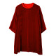 Red small shirt female seven -point sleeve top spring and autumn new real silk velvet T -shirt mother medium long models cover belly to bottom