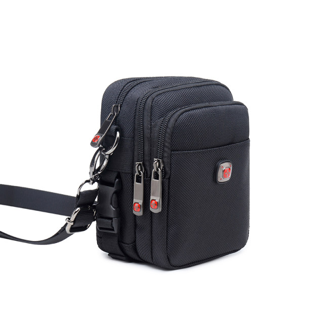 Swiss Army Knife Men's Shoulder Bag Oxford Cloth Belt Mobile Phone Waist Bag Canvas Sports Casual Men's Crossbody Small Bag