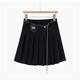 Pleated skirt Female retro school autumn and winter solid Korean version of the sweet lace, high waist defense light A -line short skirt