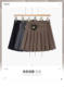 Pleated skirt Female retro school autumn and winter solid Korean version of the sweet lace, high waist defense light A -line short skirt