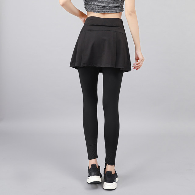 Women's short skirt autumn and winter leggings one-piece slimming skirt a-line skirt black tennis badminton sports outer wear