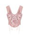 Pink lace short small tube top with suspension vest in summer wearing sexy sweet spicy girl fish bone strap female
