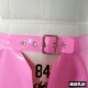Pure natural latex dresses half -body ultra -short red peach pink multi -color bright light elastic elasticity