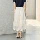 High waist A-line skirt for women in summer 2025 new commuter long temperament elegant mesh cake long skirt