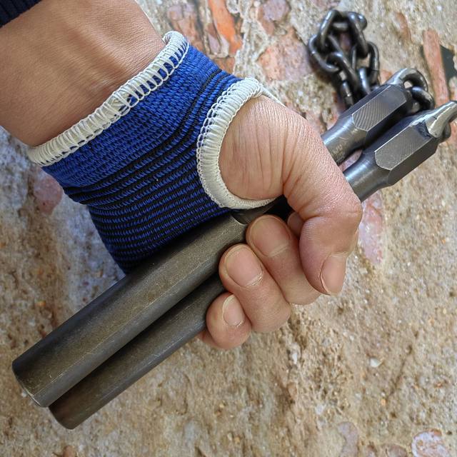 Handmade actual combat double stick solid special spring steel double -cut sticks fitness practice heavy stick car car