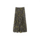 Li Zimu's new spring and summer casual skirt 2025 is slim and versatile elastic waist fashionable floral long skirt big hem skirt
